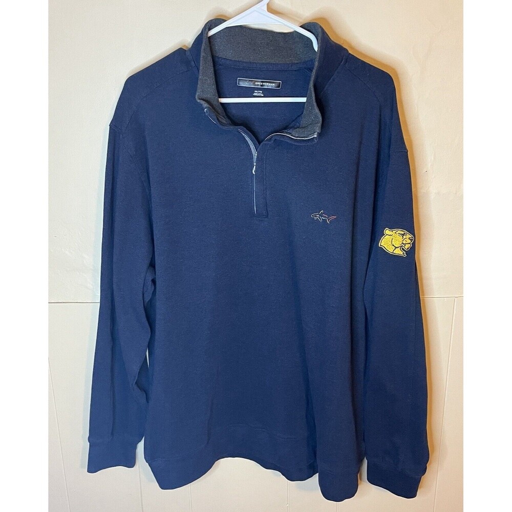 Greg Norman Men’s XXL Navy Blue 1/4 Zip Pittsburgh Panthers Pullover Used